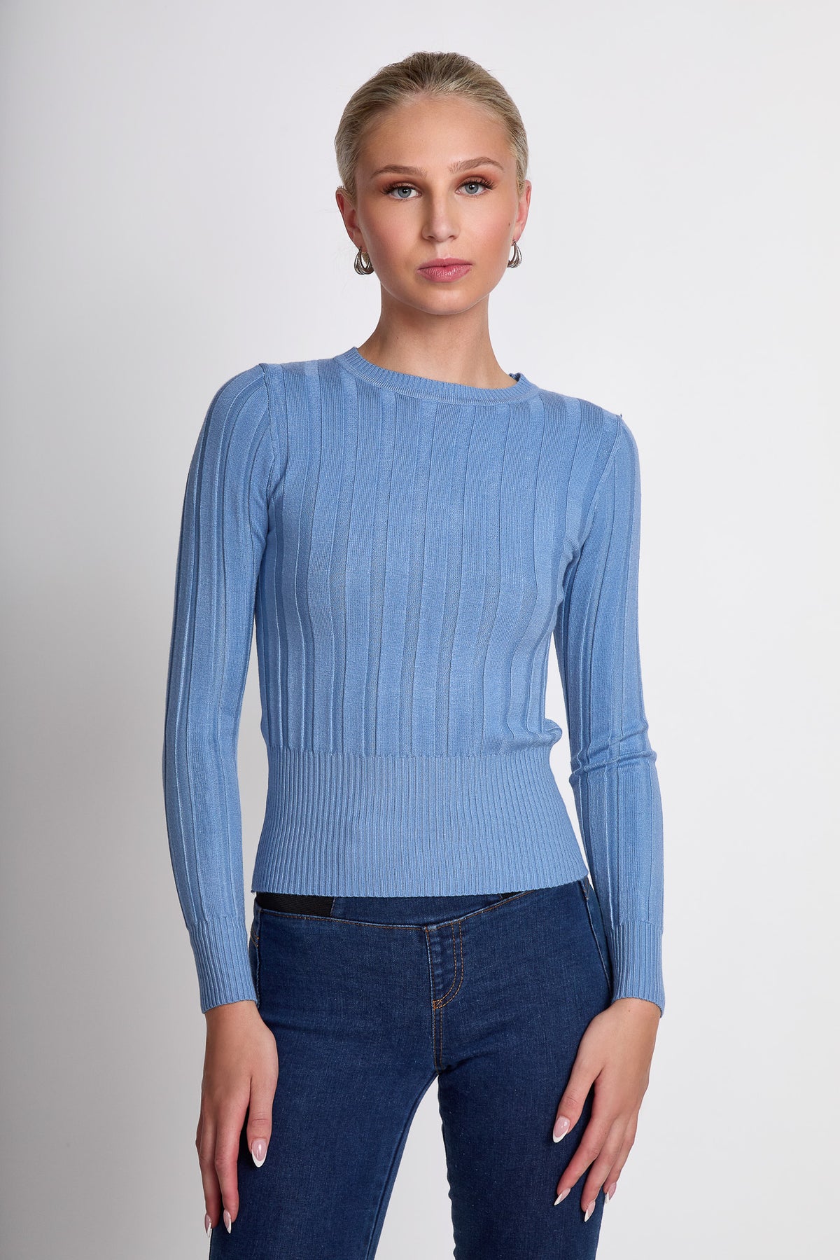 Suéter tejido manga larga