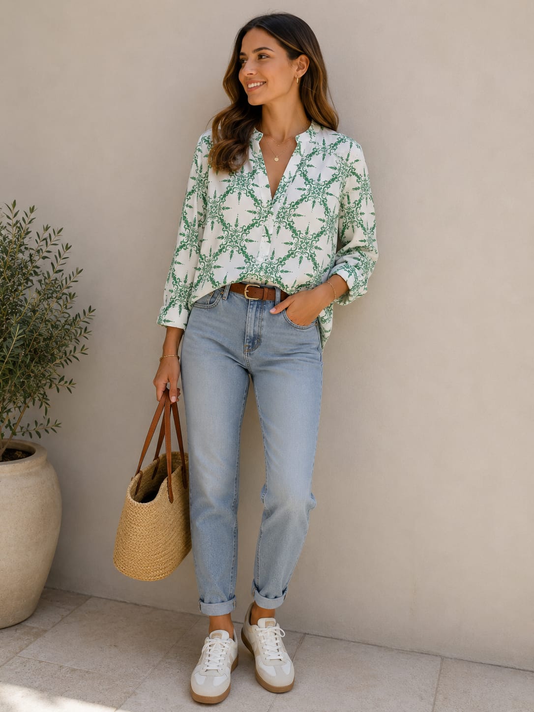 Blusa manga larga